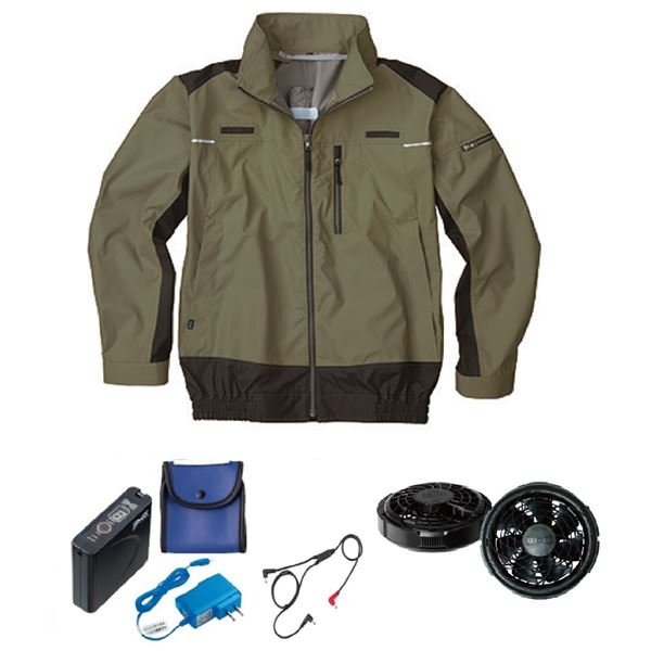 KU92110 空調服 ポリ製 遮熱フルハーネス仕様 FAN2300B/LISUPER1 緑 L 20,608円