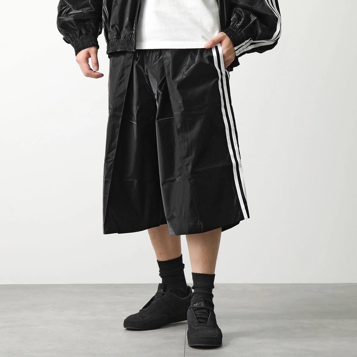 Y-3 ワイスリー ハーフパンツ TRP BLK SHORTS IR6257 メンズ ロゴ スリーストライプ ルーズフィット ワイド BLACK