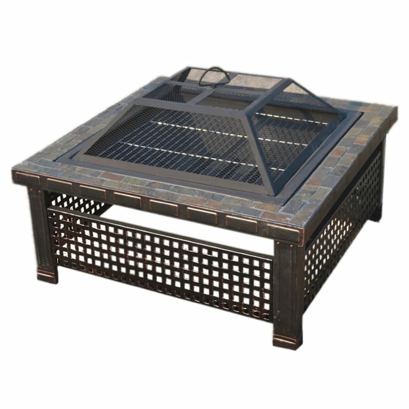 グリル キャンプ テーブル 3way ファイヤーピットテーブル 焚き火台 バーベキュー ファイヤーピット クーラー アウトドア キャンプ 焚火 防熱性 7575cm