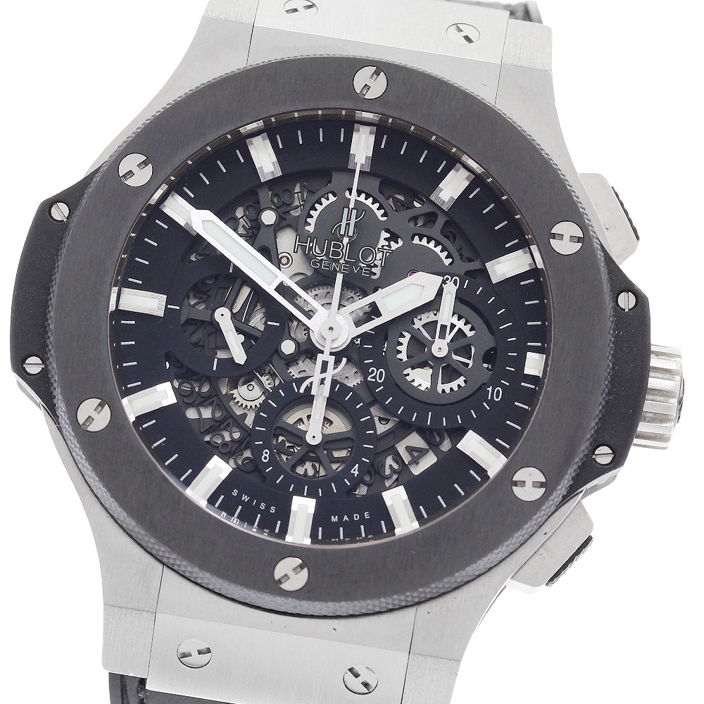 ウブロ HUBLOT 311.SM.1170.GR ビッグバン アエロバン クロノグラフ 自動巻き メンズ 良品 保証書付き_890346【中古】 534,760円