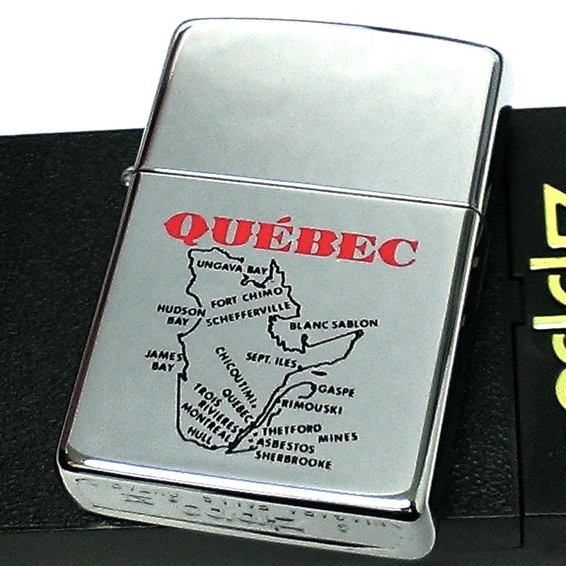 ZIPPO カナダ製 1995年製 ケベック州 オンタリオ製 地図 廃盤 ヴィンテージ レア ジッポ ライター 珍しい 未使用品 ビンテージ 絶版 シルバー かっこいい メンズ おしゃれ プレゼント