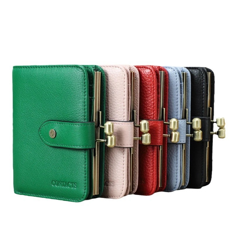 したい財布可愛いミニ財布rfid盗難防止牛革レディース財布多機能カードケース小銭入れ