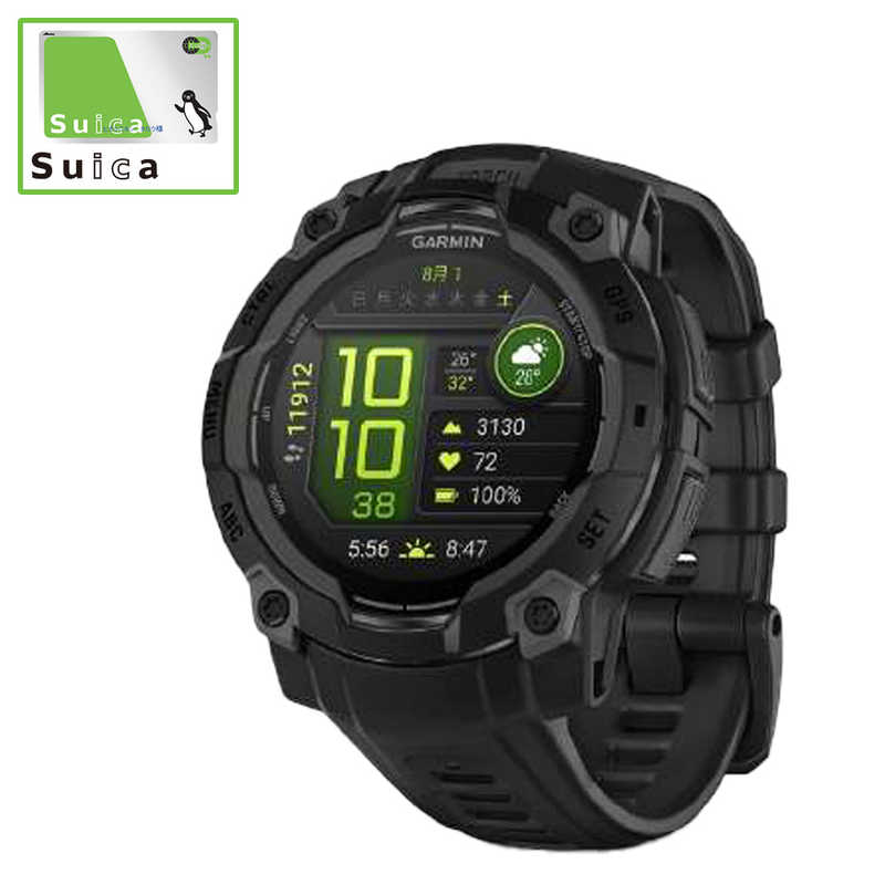 GARMIN　Instinct 3 AMOLED(インスティンクト スリー アモレッド)45mm GPSスマートウォッチ(Suica対応) (ガーミン) Black　010-02936-30