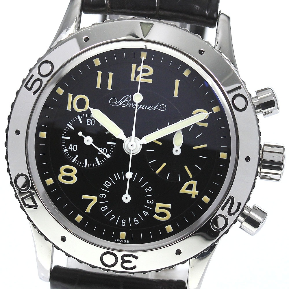 ブレゲ Breguet 3800 アエロナバル タイプXX クロノグラフ 自動巻き メンズ 美品 箱付き_751146【中古】