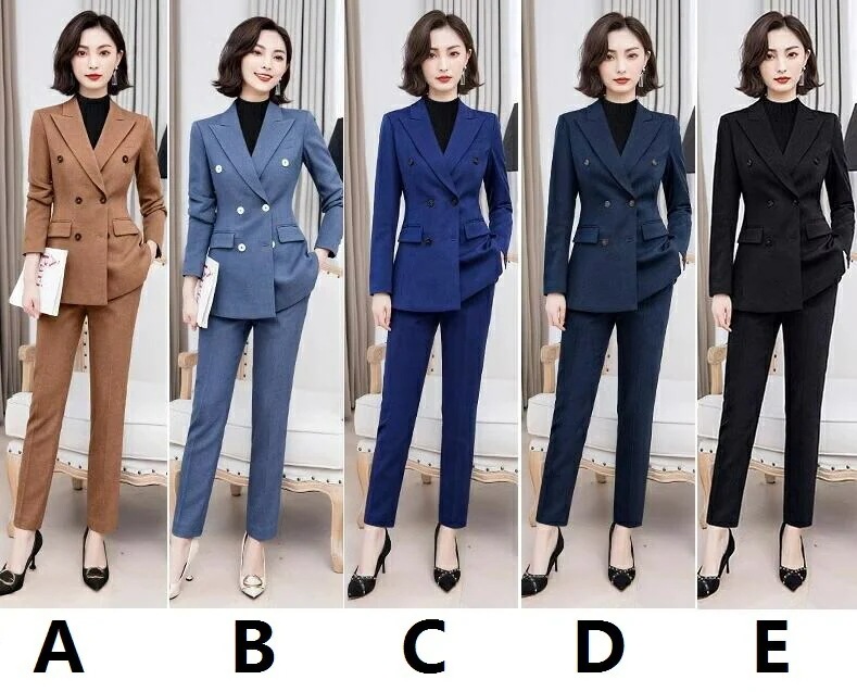 高評価多数レディーススーツ ママスーツ セレモニースーツ 秋冬 厚手上品 無地 パンツスーツ 2点セット 長袖ジャケット＋パンツ ビジネス スリムスーツ 通勤 OL 着痩せ フォーマル