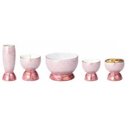 光綺五具足 有田焼 ピンク/レッド 32j400q400072