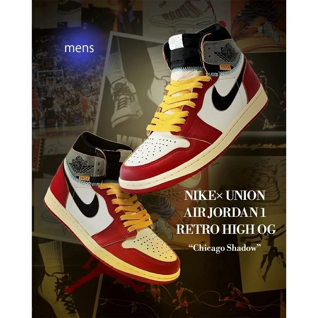 UNION × NIKE ユニオン ナイキ エア ジョーダン レトロ ハイ スニーカー AIR JORDAN 1 RETRO HIGH OG Chicago Shadow ( AJ1 コラボ シカゴ
