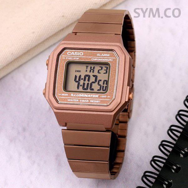 B650WC-5A 復古風スクエア ヴィンテージ デジタル 男女兼用 メタル時計 d