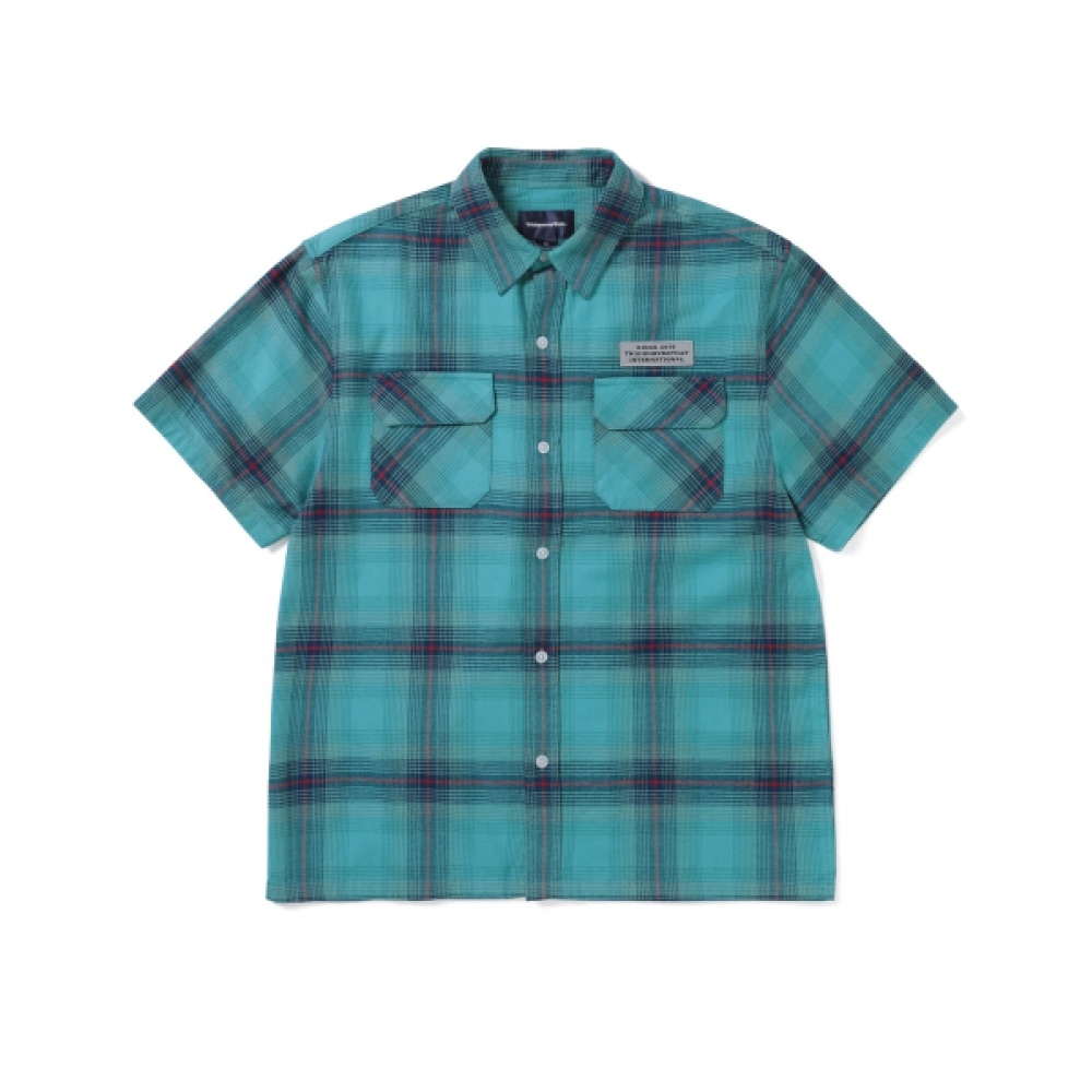 これはネヴァー・ザ・オンブルチェック S/S シャツグリーン