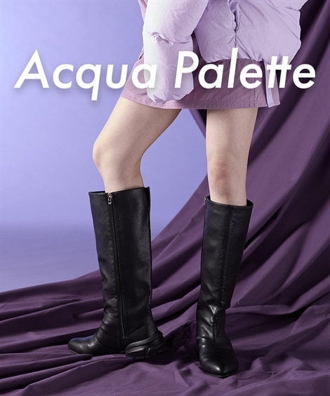 ショート・ノーマル ワイドシャフトロングブーツ ワイズ４E ACQUA PALETTE アクアパレット 8,704円