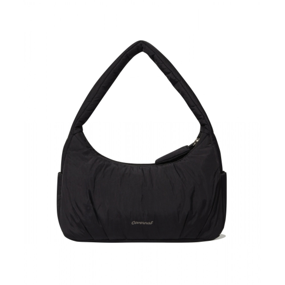 COVERNAT WOMAN クローバーハートパッド入りショルダーバッグブラック
