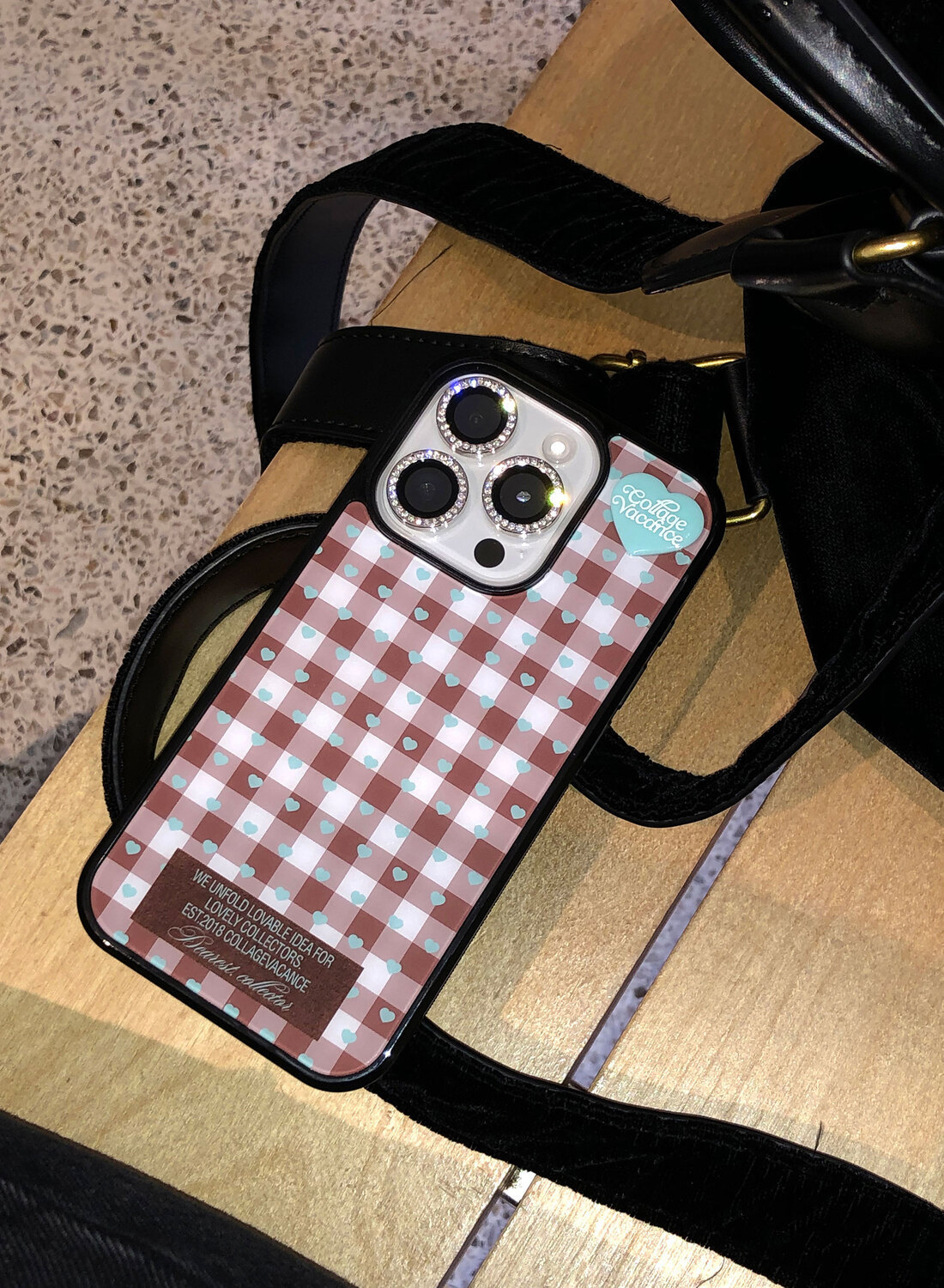 Collage Vacance Heart Logo Pendant Glass Bumper Case