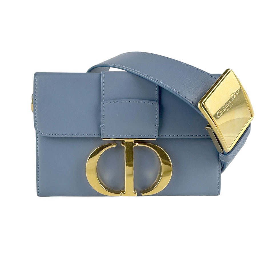 クリスチャンディオール Christian Dior ショルダーバッグ 30モンテーニュ レザー ブルー レディース z10039