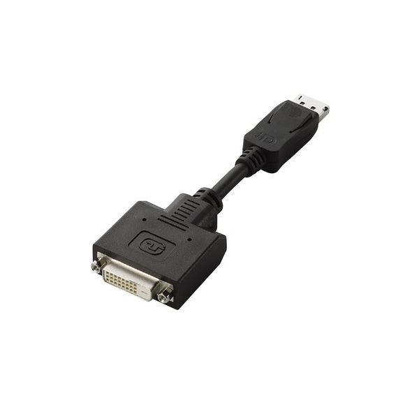 （まとめ）エレコムDisplayPort-DVI変換アダプタ ディスプレイポートオス-DVI D24pinメス ブラック AD-DPDBK1個(2セット)