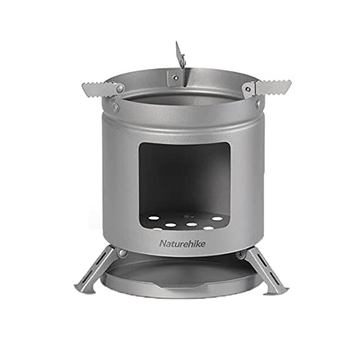 チタン ウッドストーブ バーベキュー コンロ 五徳 コンロ 軽量 焚火台 ミニ 薪ストーブ 炭受け皿付き キャンプ ストーブ 収納袋付き