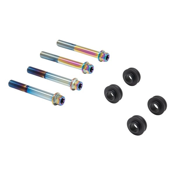 オフセットカラーマウントボルトセット 適合キャリパーB フランジ六角 チタン色 CBK-03BFT