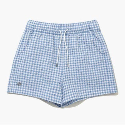 半ズボン TQT QQ222OHP51-LBL 女性 クリンクル シアサッカー 3.5部丈 ショートパンツ / LIGHT BLUE 5,990円