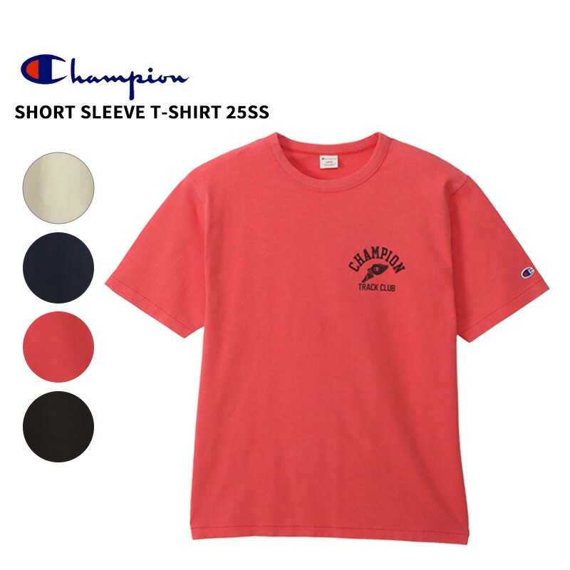 チャンピオン メンズ レディース 半袖Tシャツ ショートスリーブTシャツ 25SS カジュアル チャンピオン M L XLトップス カットソー C3-B335