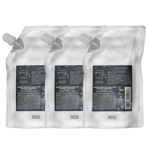 ヒュウ ナイトケア ミッドナイト トリートメント 500g 詰め替え ×3個 セット