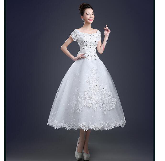 清楚なレースのミモレ丈ドレス ミディアムドレス ひざ丈ワンピース フォーマルドレス 女子会 謝恩会