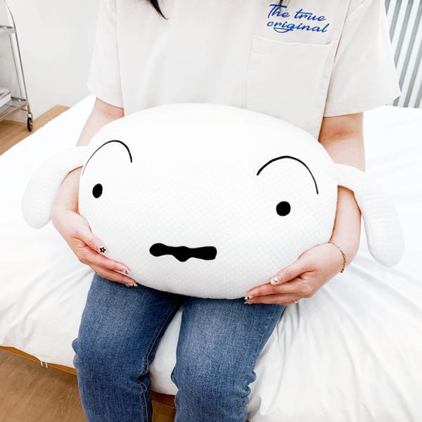 クレヨンしんちゃん 冷感 顔クッション-シロ