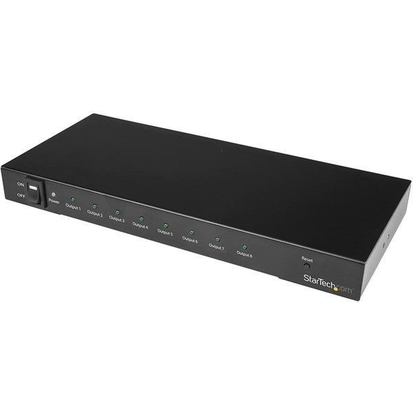 ST128HD20 ブラック 8出力対応 4K HDMIスプリッター HDMI分配器(1入力8出力) 60Hz対応 HDRサポート 7.1chサラウンドサウンド対応 メーカー直送