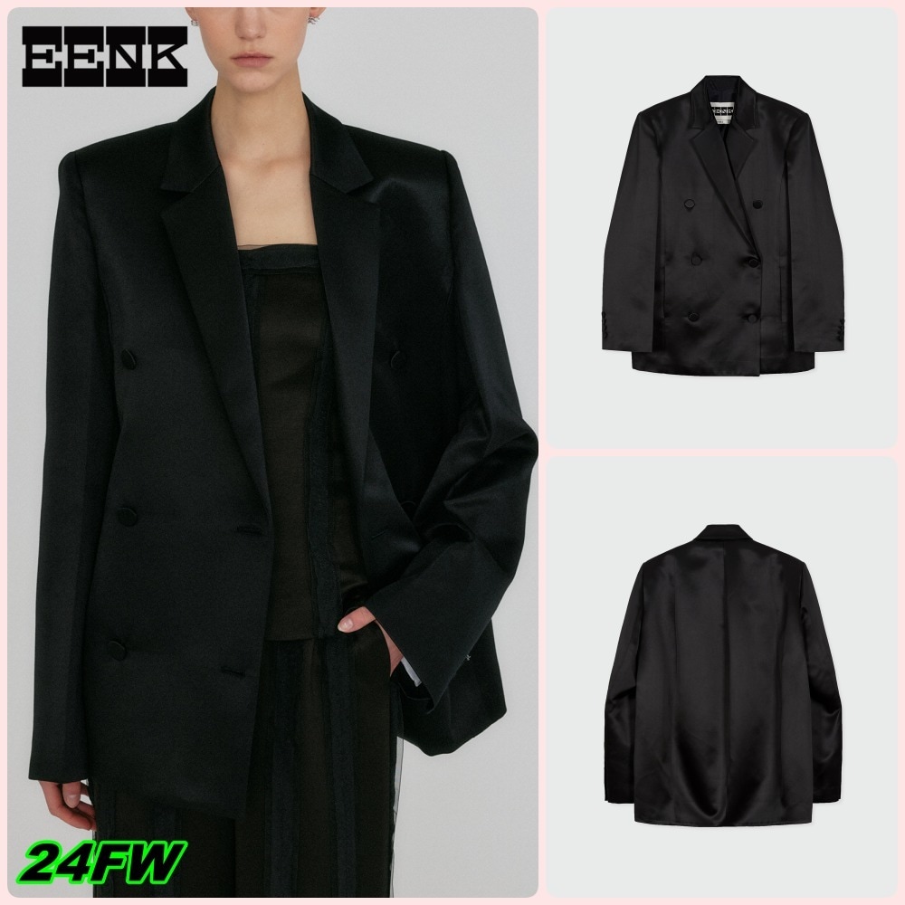 【EENK】送料/関税込 24FW ZEL Double-Breasted Blazer - Black
