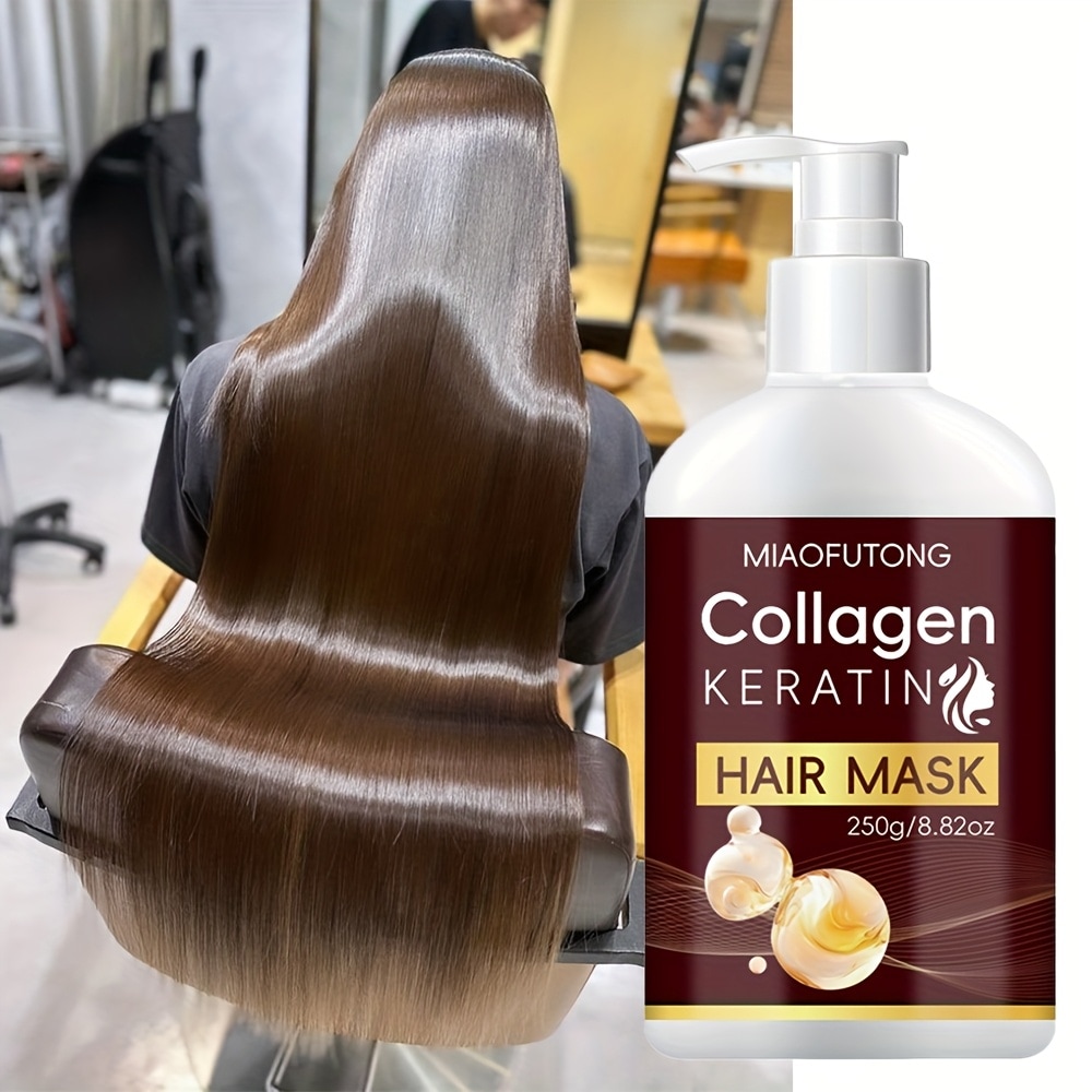 8.82オンス コラーゲンケラチンヘアマスク 乾燥 ダメージヘア用 深層コンディショニング 弾力アップ モロッコナッツオイル配合 深層保湿 しっとり滑らか