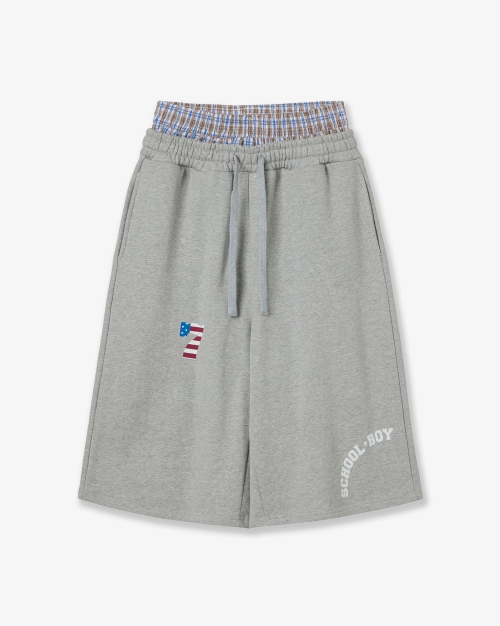 【AEAE】 TRUNK LAYERED SWEATSHORTS [MELANGE GREY] 正規品