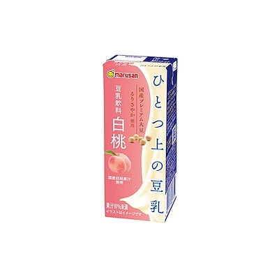 他サイト： マルサン ひとつ上の豆乳 豆乳飲料白桃 200ml×24本の商品画像
