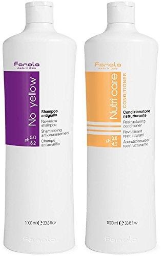 Fanola No Yellow Shampoo & Nutri Care Conditioner,