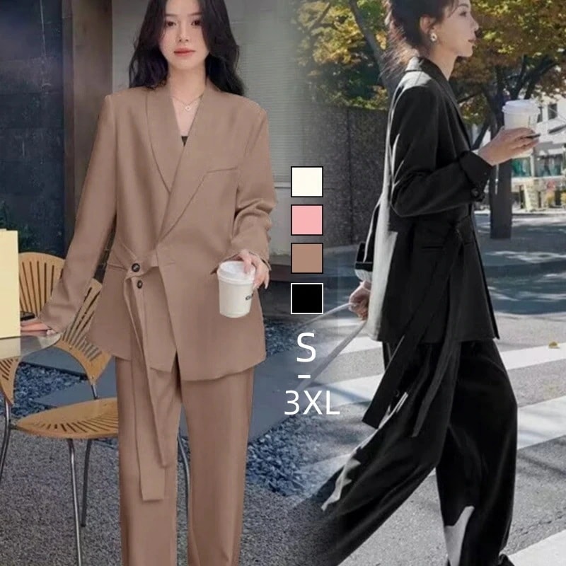 出荷が早い春 カジュアルゆったり スーツ セットアップ レディース 通勤 ジャケットワイドパンツ 二点セット 春 アウター フォーマル ビジネススーツ ママ スーツ 卒園式