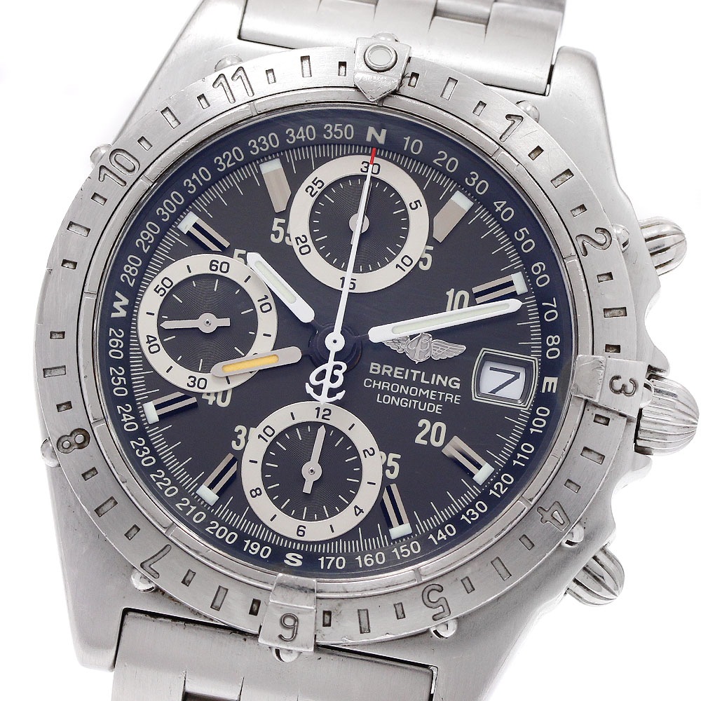 訳あり ブライトリング BREITLING A20348 クロノマット ロンジチュード GMT デイト 自動巻き メンズ _939944【中古】