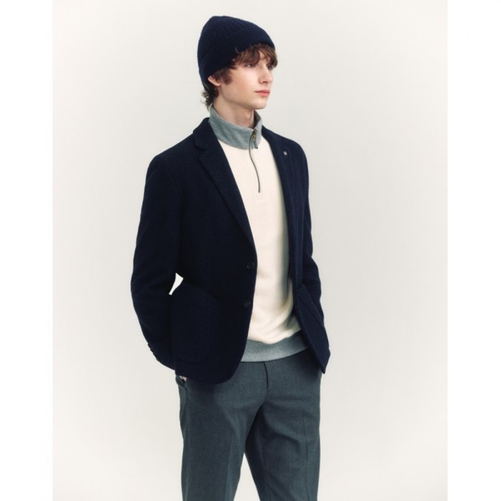 (ヘッジズ) 24FW ネイビーソフトジャージージャケット HZJA4C331N2