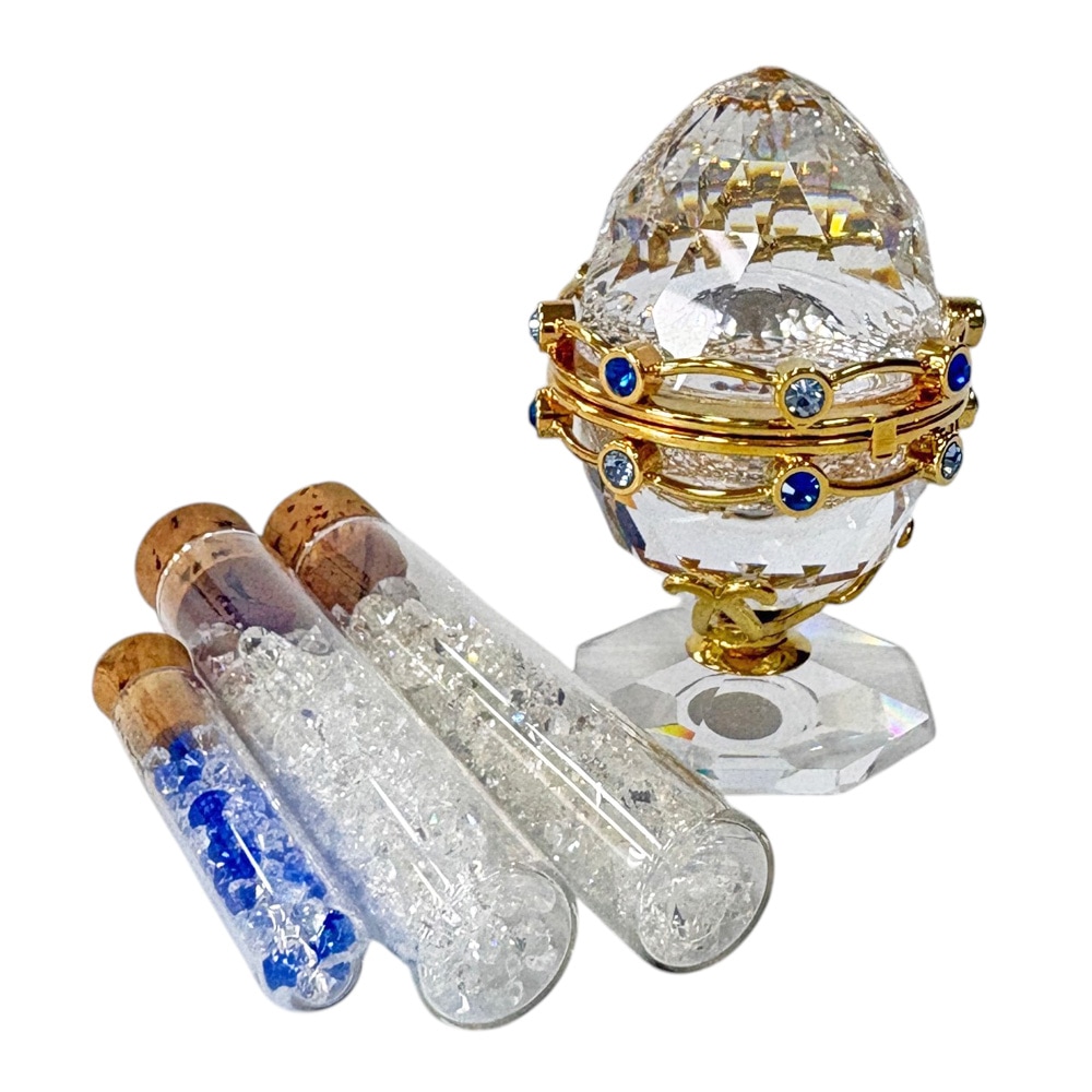 スワロフスキー エッグアート ジュエリーボックス 置物 クリスタル SWAROVSKI 中古 美品