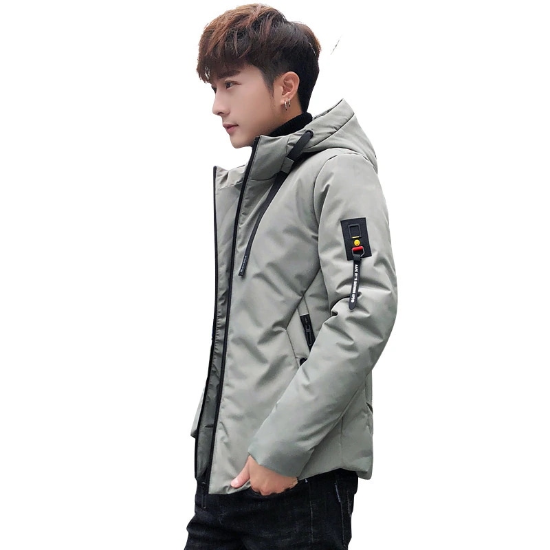 ダウンジャケット メンズ 中綿ジャケット フード付き ハイネック ブルゾン 冬アウター 無地 防風コート 防寒着 ジャケット ブルゾン アウター ダウンコート