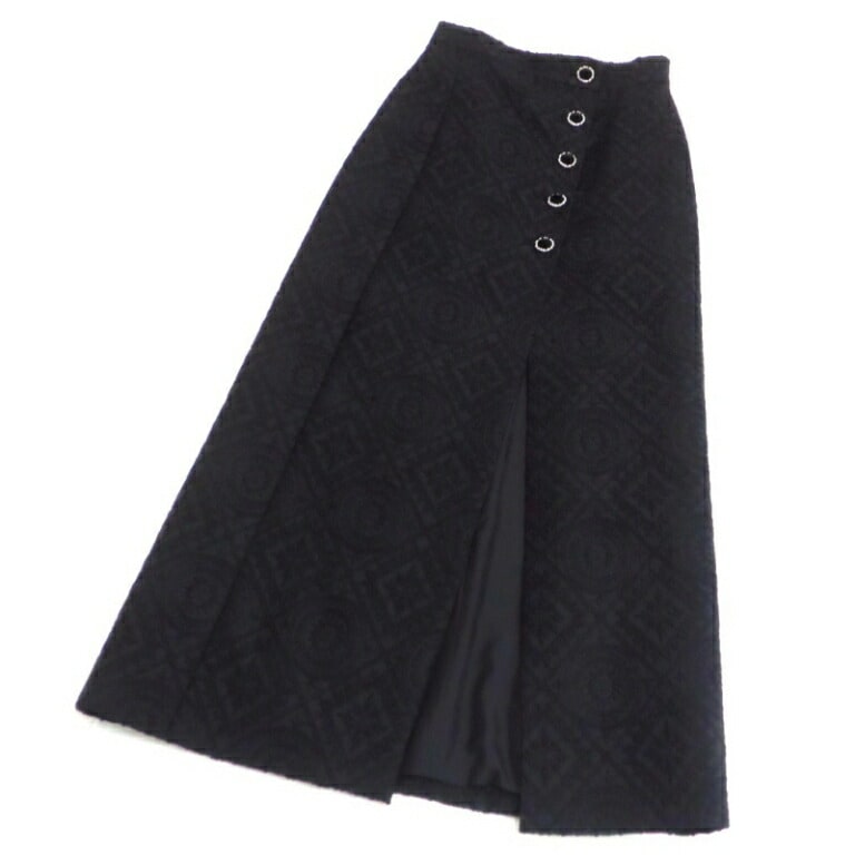 ｼｬﾈﾙ CHANEL ﾛﾝｸﾞｽｶｰﾄ ﾒﾁｴﾀﾞｰﾙ2021 黒 【中古】(59000)