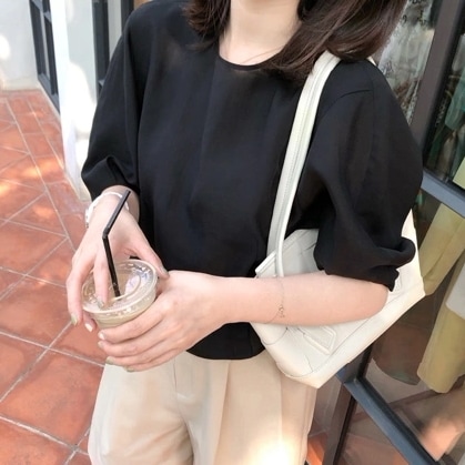 レディース トップス ニットソー プルオーバー ミディアム丈 5分袖 ラウンドネック かわいい 大人可愛い きれいめ シンプル カジュアル 上品 おしゃれ かっこいい レトロ こなれ感 ラフ