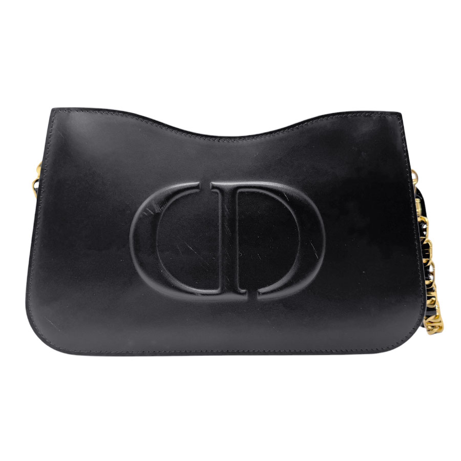 クリスチャンディオール Christian Dior ショルダーバッグ CD Signature レザー ブラック レディース z2894