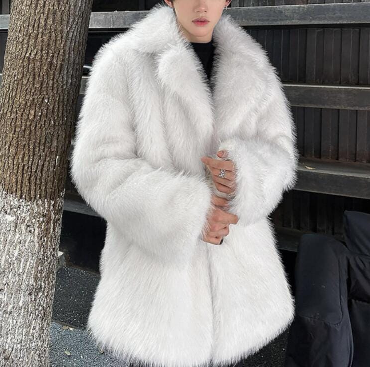 24韓国ファッション コート 中綿アウター メンズファッションファージャケット 防寒 暖かい 人工ファーPC03 2CLR