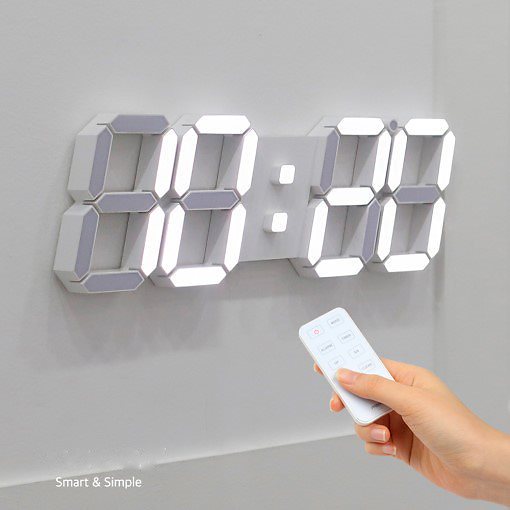 韓国人気ラジコンリアル3D静音LED壁掛け時計韓国のインテリア目覚まし時計ユニセックス人気の贈り物新