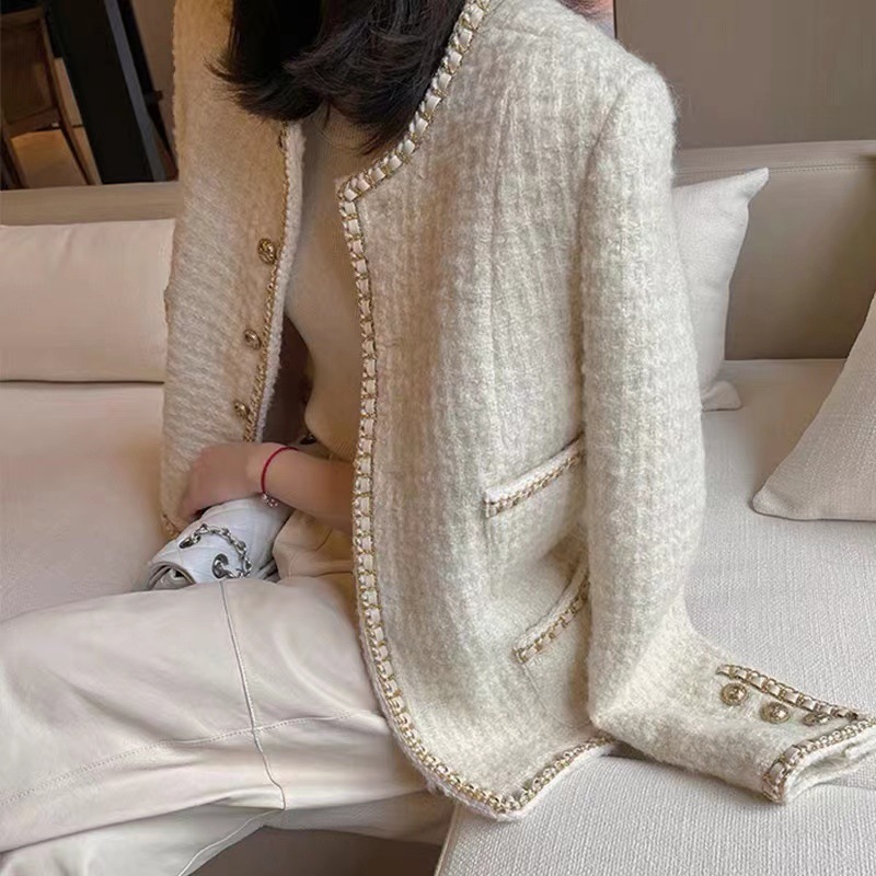 ジャケット 2023/韓国ファッションボアコート もこもこジャンパーノーカラーコートキルティングアウター