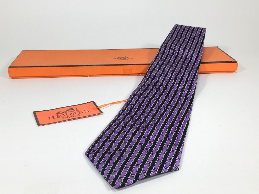 ネクタイ シルク ブルー系 【中古品】