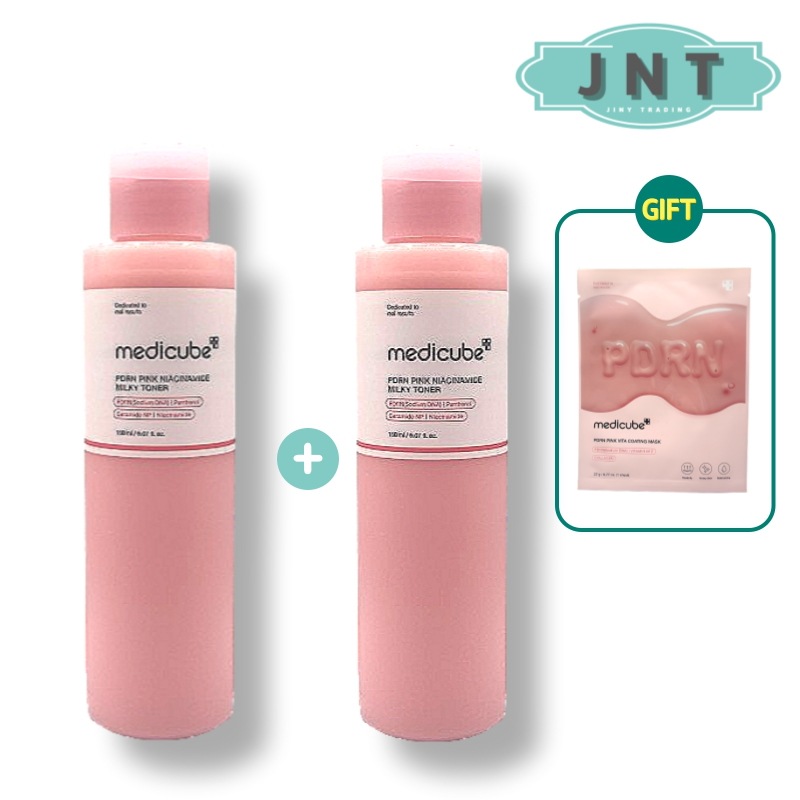 [1+1] PDRN ピンク ナイアシンアミド ミルキー トナー 150ml サーモンアンプル 水分 保湿 弾力 韓国化粧品 韓国美容ギフト