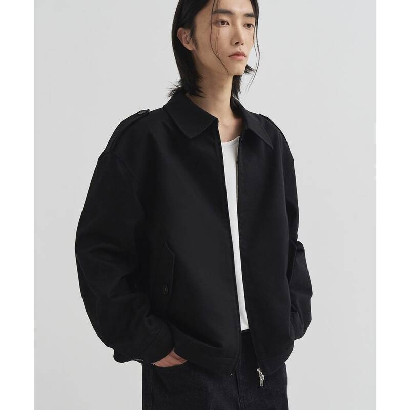 DRAW FIT ロドニー・カラ・ハリントンジャケット [BLACK] DFJK4308BK 372543