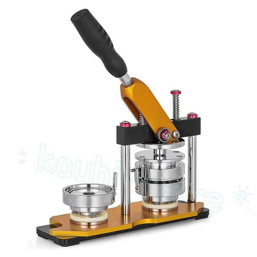 缶バッジマシーン 新型缶バッチマシーン 回転バッジマシン 25-75mm缶バッヂ製造機 缶バッジメーカー DIYバッジマシン DIYバッジ バッジ素材 100個付き