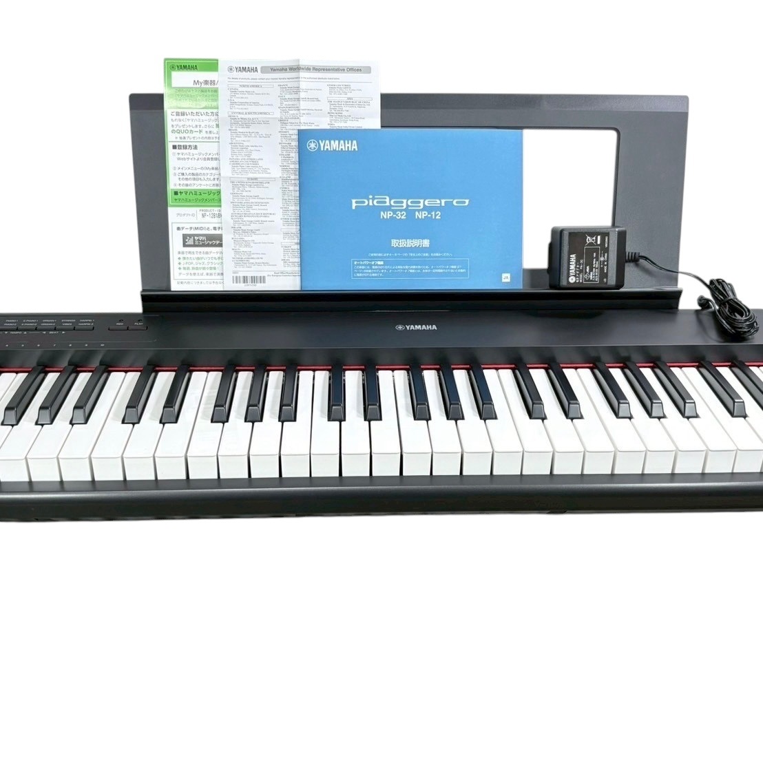 【展示品】電子キーボード NP-12B ブラック 61鍵盤 軽量モデル タッチレスポンス搭載