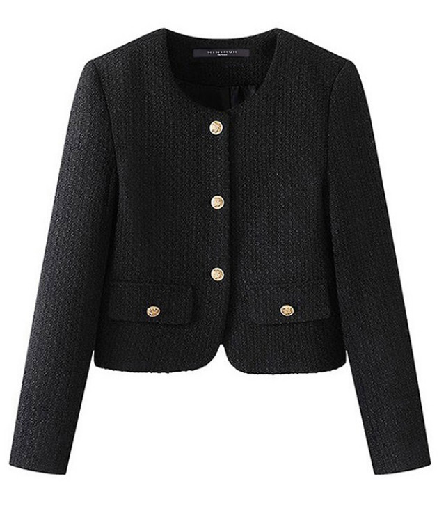 ノカラフェミニンフェイクポケットツイードジャケット