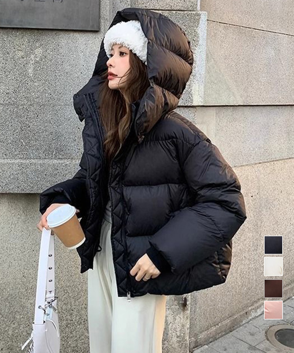 国内即納 ショート丈ダウンジャケット 中綿ブルゾン 617SY-014