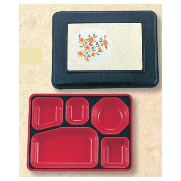 （業務用弁当箱10セット）FW-1000 ダイナミック副食 本体紺（内赤40）/蓋紺やまぶき